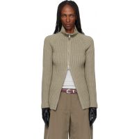 OUR LEGACY Khaki Column Zip Cardigan 261803F095001