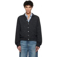 OUR LEGACY Gray Evening Polo Cardigan 261803M212003