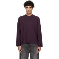 OUR LEGACY Burgundy Box Longsleeve T-shirt 261803M213014