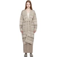 Lauren Manoogian SSENSE Exclusive Gray Jacquard Long Cardigan 261874F095001