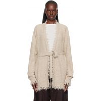 Lauren Manoogian Beige Fray Cardigan 261874F095018