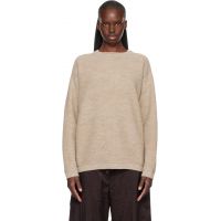 Lauren Manoogian Beige Fine Terry Crewneck Sweater 261874F096017