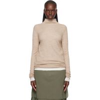Lauren Manoogian Beige Super Fine Funnel Turtleneck 261874F099005