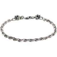 Emanuele Bicocchi SSENSE Exclusive Rope Chain Skulls Bracelet 261883M142008