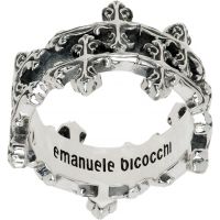Emanuele Bicocchi Avelli Cross Double Band Ring 261883M147024