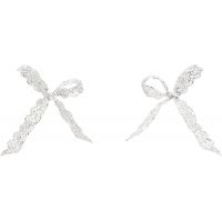 SHUSHU/TONG Lace Bowknot Earrings 261901F022005