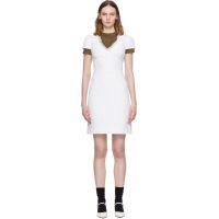 SHUSHU/TONG White Lace Trim Sweetheart Neckline Midi Dress 261901F054001