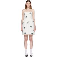 SHUSHU/TONG White Floral Applique Strapless Minidress 261901F054004