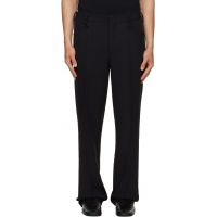 Second/Layer Black El Nino Slim Trousers 261902M191004