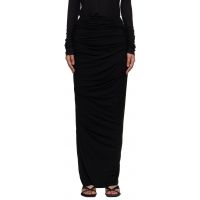 Entire Studios Black Drape Maxi Skirt 261940F093004