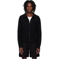 Entire Studios Black Knit Zip Up Sweater 261940M202000