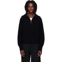 Entire Studios Black Blimp Quarter Zip Sweater 261940M202001