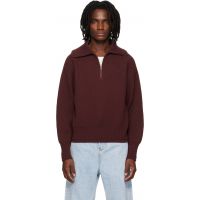 Entire Studios Burgundy Blimp Quarter Zip Sweater 261940M202002