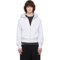 Entire Studios Gray Slim Zip Up Hoodie 261940M202027