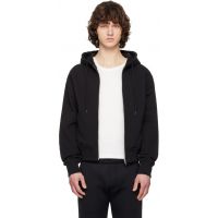 Entire Studios Black Slim Zip Up Hoodie 261940M202031