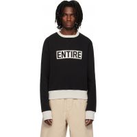 Entire Studios Black Contro Crew Sweatshirt 261940M204000