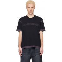 MASTERMIND WORLD Black MW Cut-Off SS T-shirt 261968M213010