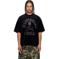 MASTERMIND WORLD Black Velour T-shirt 261968M213011