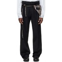 Kiko Kostadinov Black Tarhos Pleated Trousers 261985M191001