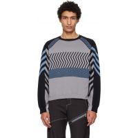 Kiko Kostadinov Gray & Black Gizi Panelled Sweater 261985M201006