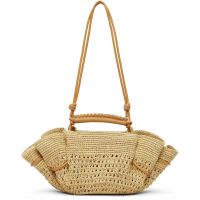 HEREU Beige & Tan Arta Mini Raffia Bag 261991F046003
