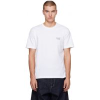 Comme des Garcons Homme White Chest Logo Cotton T-shirt 262057M213000