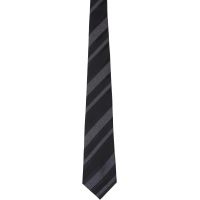 Comme des Garcons Homme Deux Black Silk Lame Stripe Tie 262058M158005