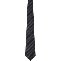 Comme des Garcons Homme Deux Black Silk Lame Stripe Tie 262058M158006