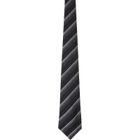 Comme des Garcons Homme Deux Black Silk Lame Stripe Tie 262058M158007