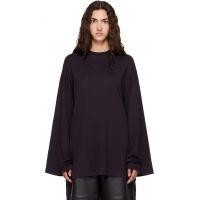 The Frankie Shop Purple Rio Oversized Sleeve Long T-shirt 262115F110000