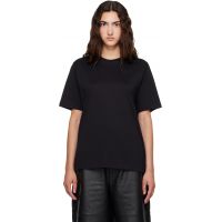 The Frankie Shop Black Harper Soft Organic T-shirt 262115F110004