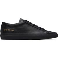 Common Projects Black Achilles Premium Leather Sneakers 262133M237040