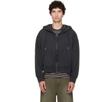 Stockholm (Surfboard) Club Black Back Logo Zip Hoodie 262137M202000
