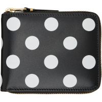 COMME des GARCONS WALLETS Black & White Printed Polka Dots Wallet 262230M164008