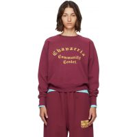WILLY CHAVARRIA Burgundy Community Center Raglan Sweatshirt 262232F096006