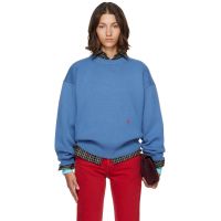 WILLY Chavarria Blue Embroidered Sweater 262232F096011