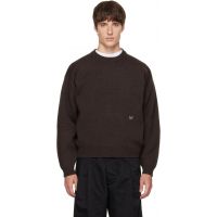 WILLY Chavarria Brown Embroidered Sweater 262232M201045