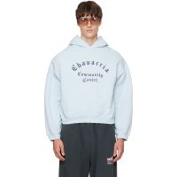 WILLY Chavarria Blue Community Center Shrunken PO Hoodie 262232M202071