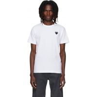 COMME des GARCONS PLAY White Heart Emblem T-shirt 262246M213011
