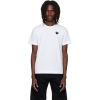 COMME des GARCONS PLAY White Heart Emblem T-shirt 262246M213016