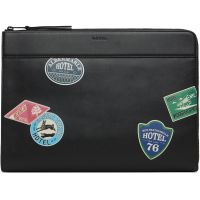Paul Smith Black Hotel Stickers Document Case 262260M171000