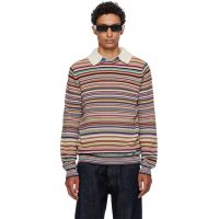 Paul Smith Multicolor Signature Stripe Textured-Cotton Sweater 262260M201002