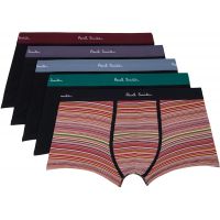 Paul Smith Five-Pack Signature Stripe Mixed Organic-Cotton Boxer Briefs 262260M217006