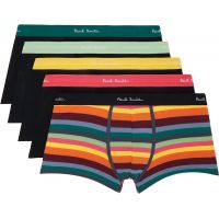Paul Smith Five-Pack Multicolor Artist Stripe Organic Boxer Briefs 262260M217007