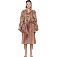 Paul Smith Multicolor Signature Stripe Woven Cotton Bathrobe 262260M219000
