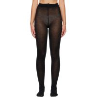 Swedish Stockings Black Diana Ribbed Wool Tights 262283F076005