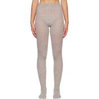 Swedish Stockings Beige Diana Ribbed Wool Tights 262283F076006