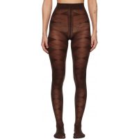 Swedish Stockings Brown Rebecka Argyle Tights 262283F076015