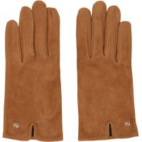 Handsome Stockholm Tan Essentials Suede Gloves 262298M135003