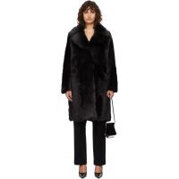 Nour Hammour Brown Evita Shearling Coat 262306F062006